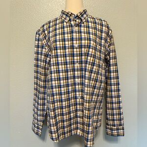J. Crew Men's Checkered Shirt in‎ Blue and Yellow